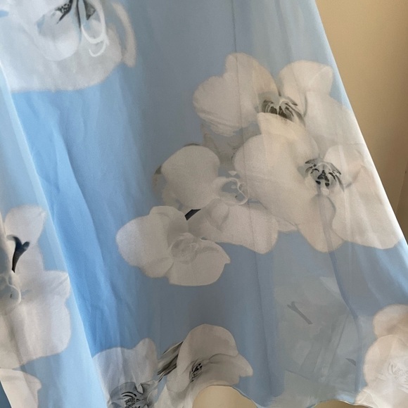 Calvin Klein Womens Baby Blue Floral Lined Sleeveless Shift Dress - Picture 7 of 8